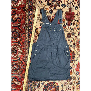 Vintage Calvin Klein Jeans Overall Dress Petite Small Blue Utility Pockets Y2K